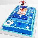 Blue Number 1 Cake 