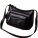 Soft Leather Ladies Shoulder Bag - Black